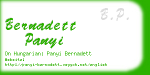 bernadett panyi business card